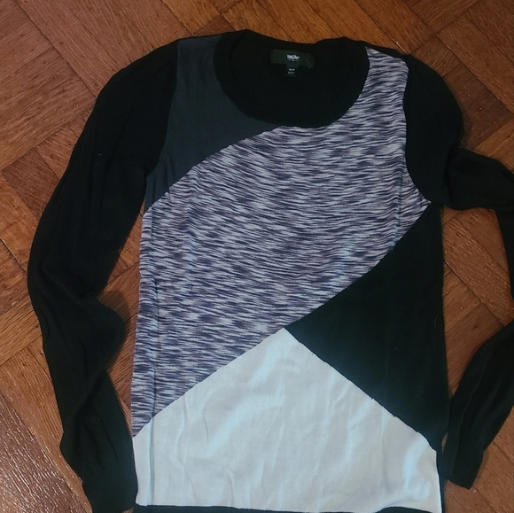 Black Grey White Crew Neck Sweater new xs mossimo Hp 🔥🔥🔥 - Picture 2 of 4